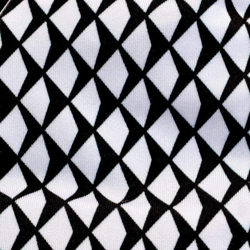 Aquarella Endless Black And Checkered Padded Halter Top And Cheeky Side Tie Atomic Brazilian Swimwear Swimsuit Set - Image 5