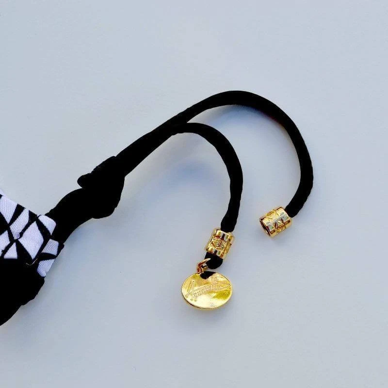 Aquarella Endless Black And Checkered Padded Halter Top And Cheeky Side Tie Atomic Brazilian Swimwear Swimsuit Set - Image 6