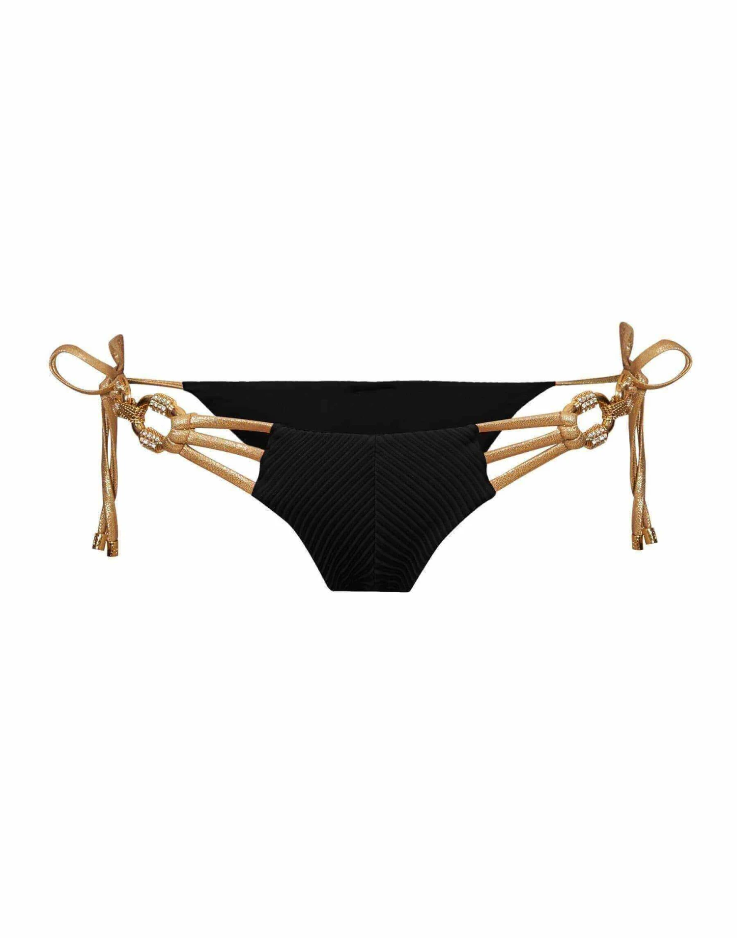Beach Bunny Black Madagascar Glam Triangle Top & Madagascar Glam Tie Side Bottom Bikini Swimwear Set - Image 6