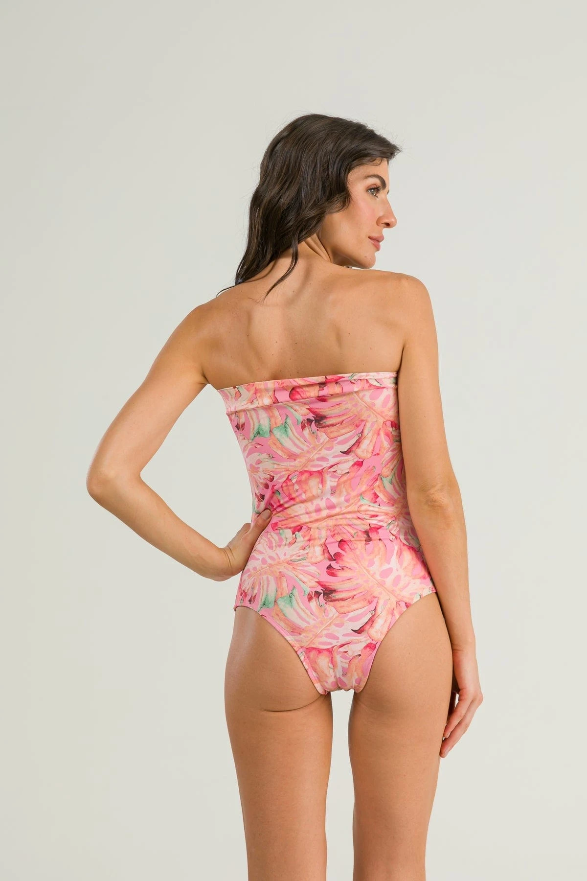 Leblon Way Print Sandra Strapless One Piece Swimsuit Swimwear - Image 2