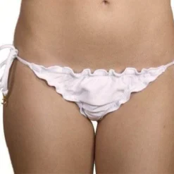 Marcia White Scrunch Bikini Bottom