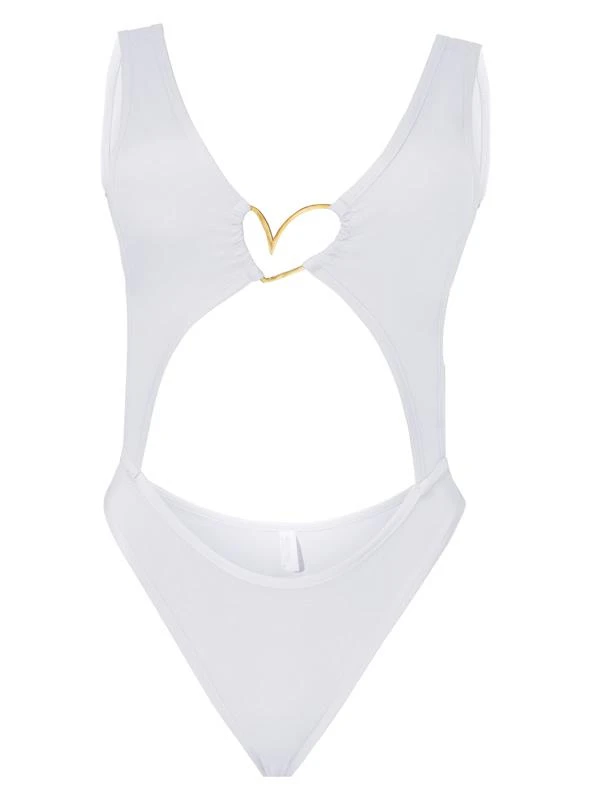 Liliana Montoya Trikini Azalea Shiny White One Piece Bikini - Image 3