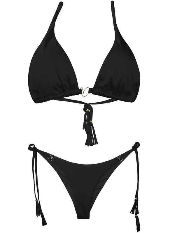 Liliana Montoya Black Bikini Marinera Shiny Bottom Bikini Swimwear Separate - Image 2