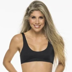 Liliana Montoya Black Bikini Shiny Top Bikini Swimwear Separate