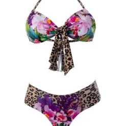 Liliana Montoya GAiA Amazonia Jaguar Front Tie Bandeau Top & Cheeky Bottom Set