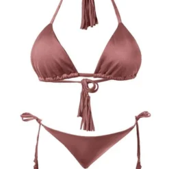 Liliana Montoya GAiA Coachela Triangle Top & Side Tie Cheeky Bottom Set
