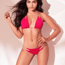 Notorious Swimwear Red Nicety Triangle Top & Cheeky Bottom Set