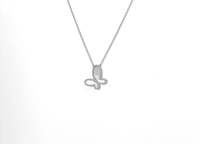 Silver Butterfly Necklace - Image 3