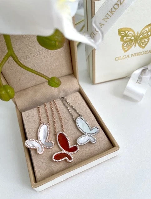 Silver Butterfly Necklace - Image 4