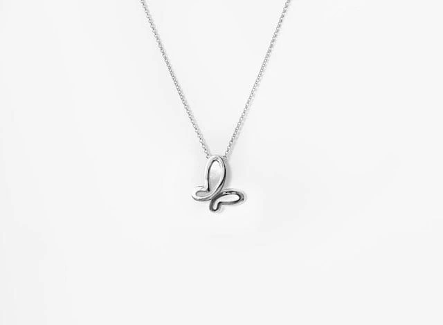Silver Butterfly Necklace - Image 7