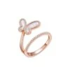 Rose Gold Swirl Butterfly Ring