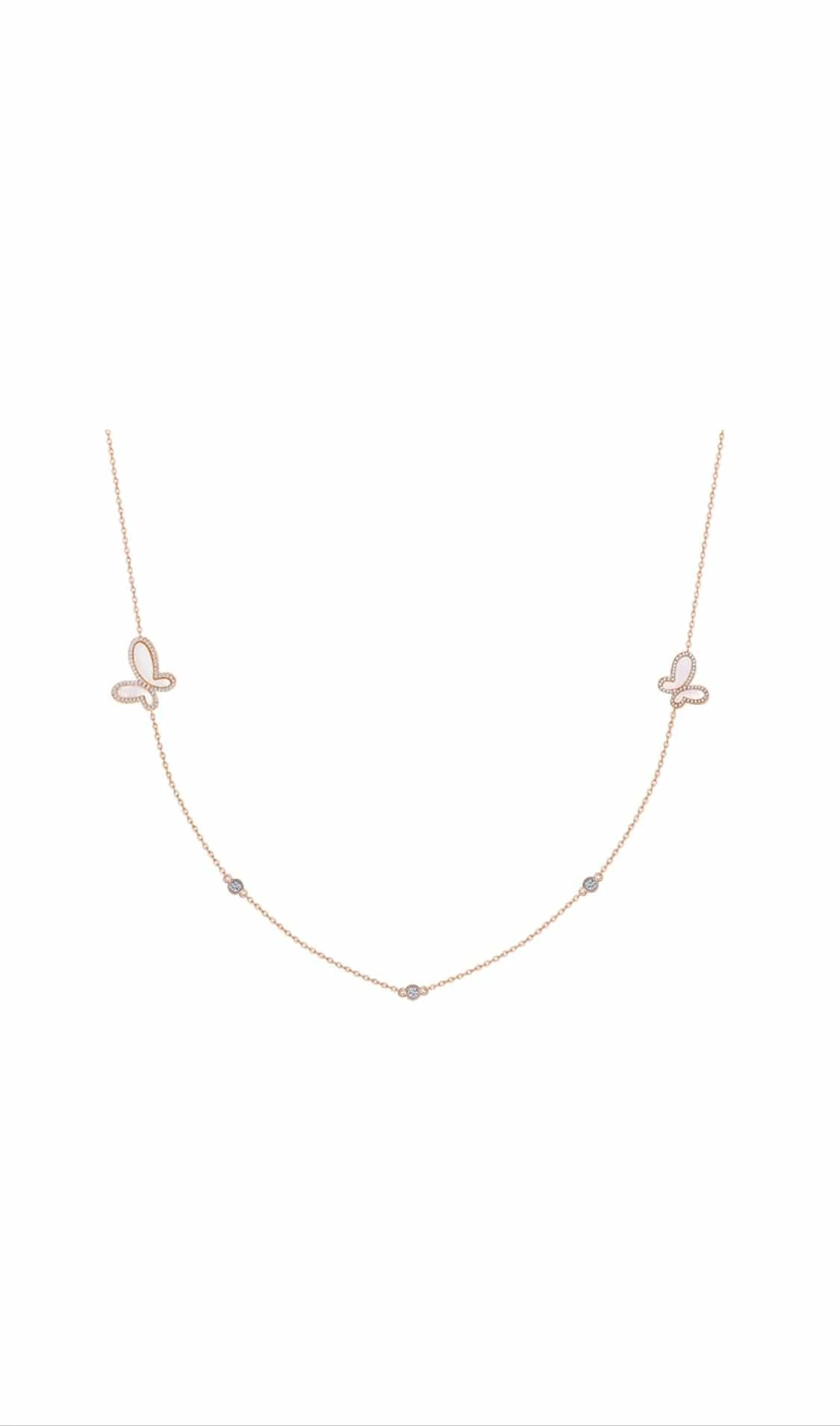 Long Silver Butterfly Neckless - Image 3